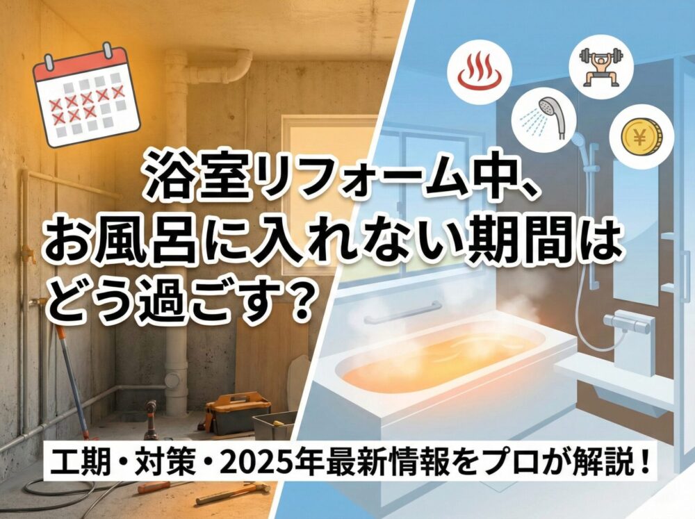 【2026年最新】リフォーム中のお風呂どうする？工事期間の入浴対策と前橋市での浴室リフォーム事情