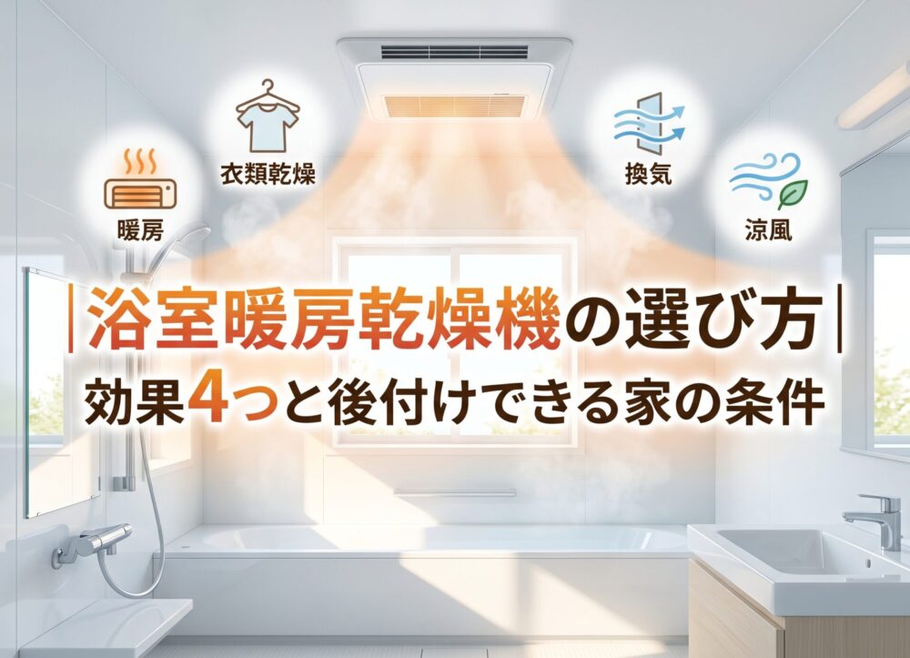 浴室暖房乾燥機の選び方｜効果4つと後付けできる家の条件
