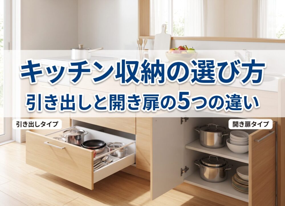 キッチン収納の選び方｜引き出しと開き扉の5つの違いで選ぶキッチン収納術
